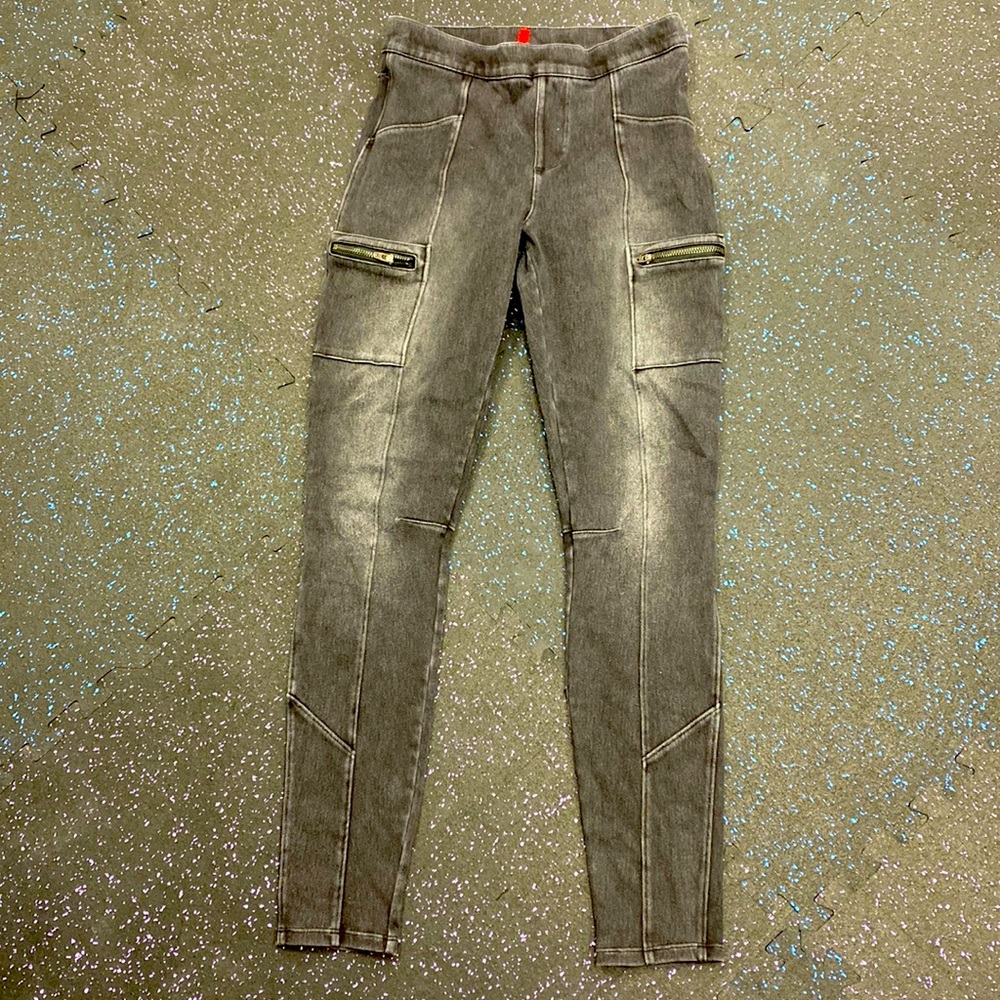 Spanx Women's Jean-ish Ankle Leggings in dark Gray Size Small